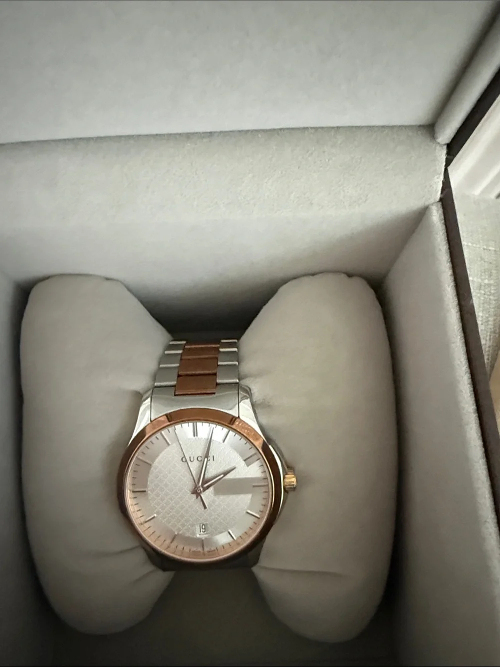 Gucci Two-Tone Rose Gold and Silver Ladies Watch